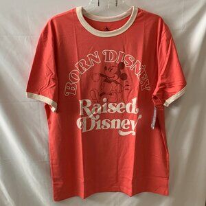 DISNEY Mickey Mouse Born Disney Raised Disney Graphic Tee Sz LARGE